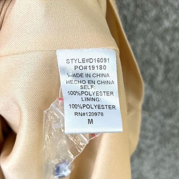 Entro Dress Women’s Medium Blue/Purple/Tan Floral Print Sleeveless V-Neck Midi - Picture 6 of 7